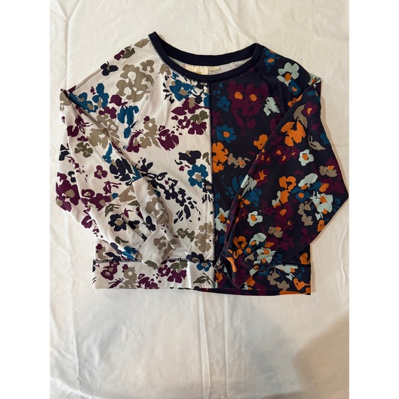 Maeve Tops - Maeve Anthro Floral Colorblock Sweatshirt Cottagecore Art Teacher Boho Medium